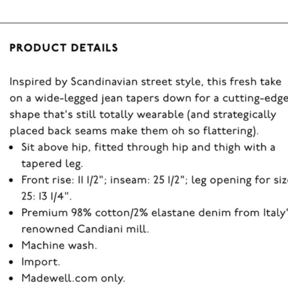 Madewell Tapered Jeans in Bellclaire Wash High Rise 26 Crop Length Blue - Picture 4 of 9